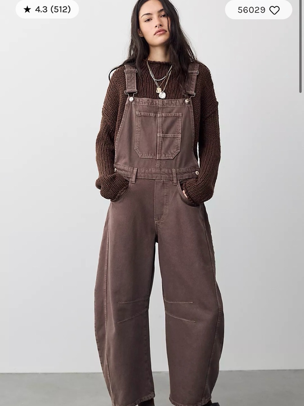 Free People We The Free Good Luck Barrel Overalls